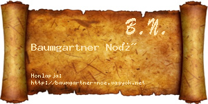Baumgartner Noé névjegykártya